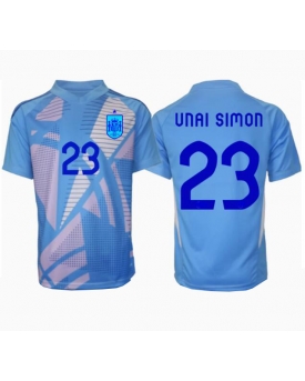 Spagna Unai Simon #23 Portiere Maglia Gara Casa Repliche Europei 2024